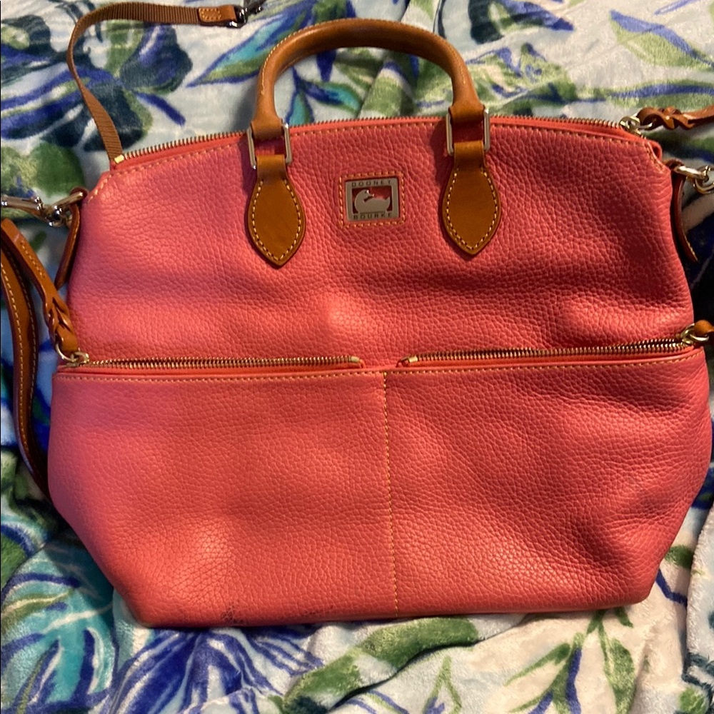 Dooney & Bourke Coral Pebble Leather Satchel